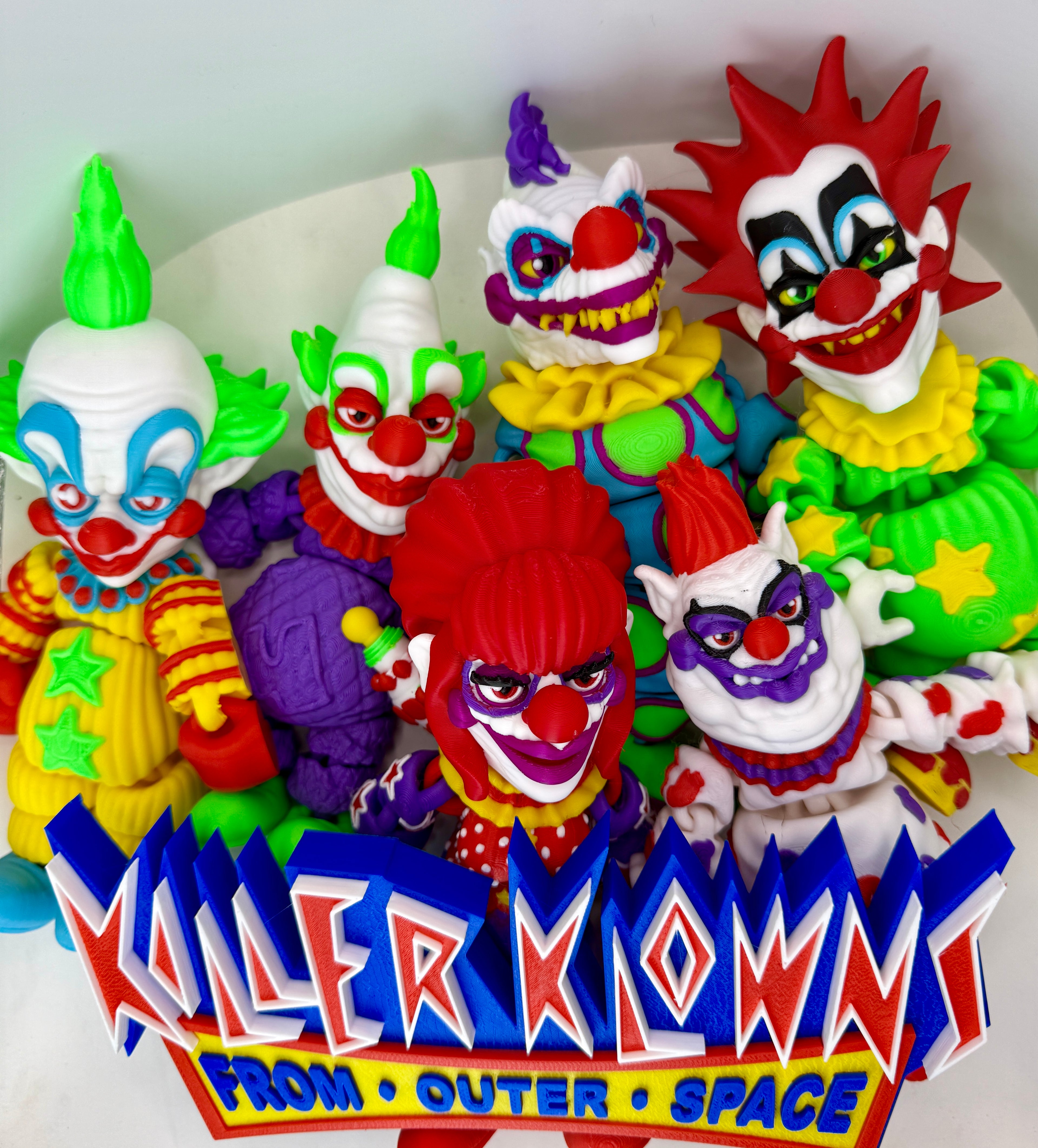 Killer Klowns From Outer Space 3D Printed Figures