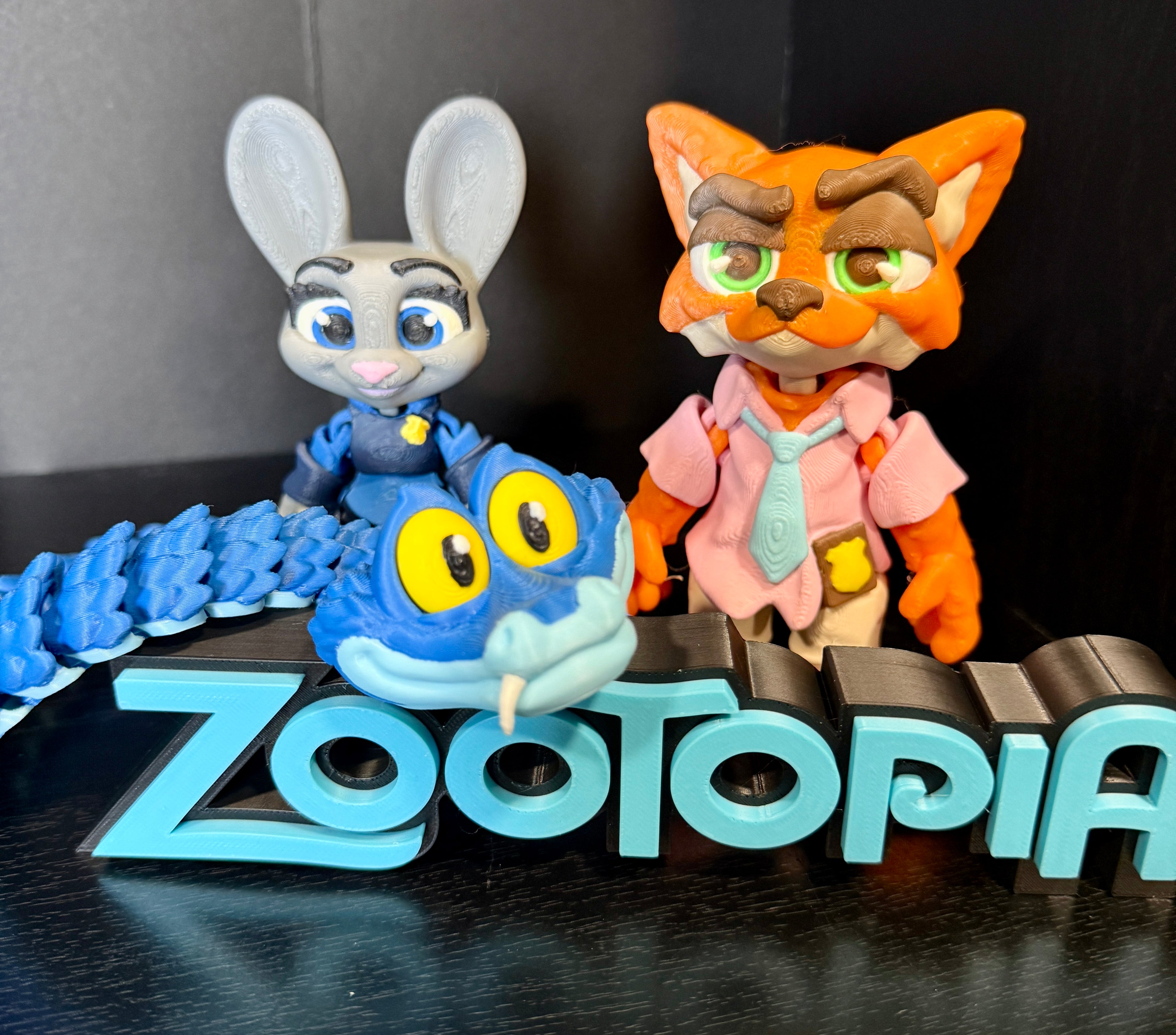 3D Printed Articulated Figure Toy – Zootopia Crew