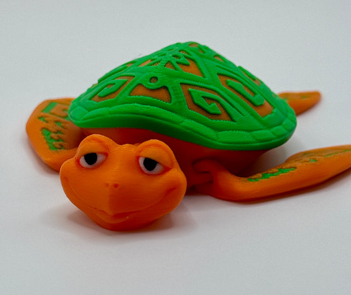 Tattooed Turtle 3d Printed Articulated Figure
