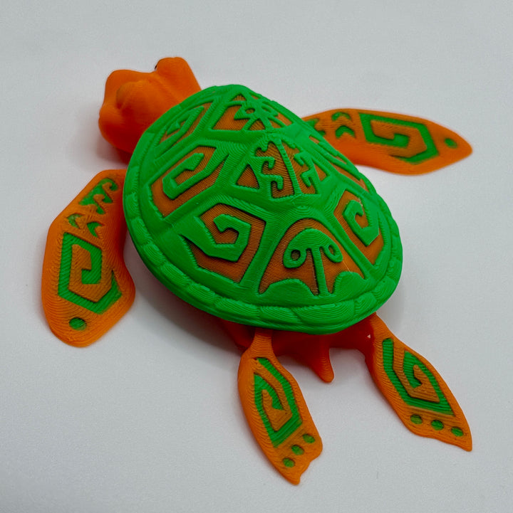 Tattooed Turtle 3d Printed Articulated Figure