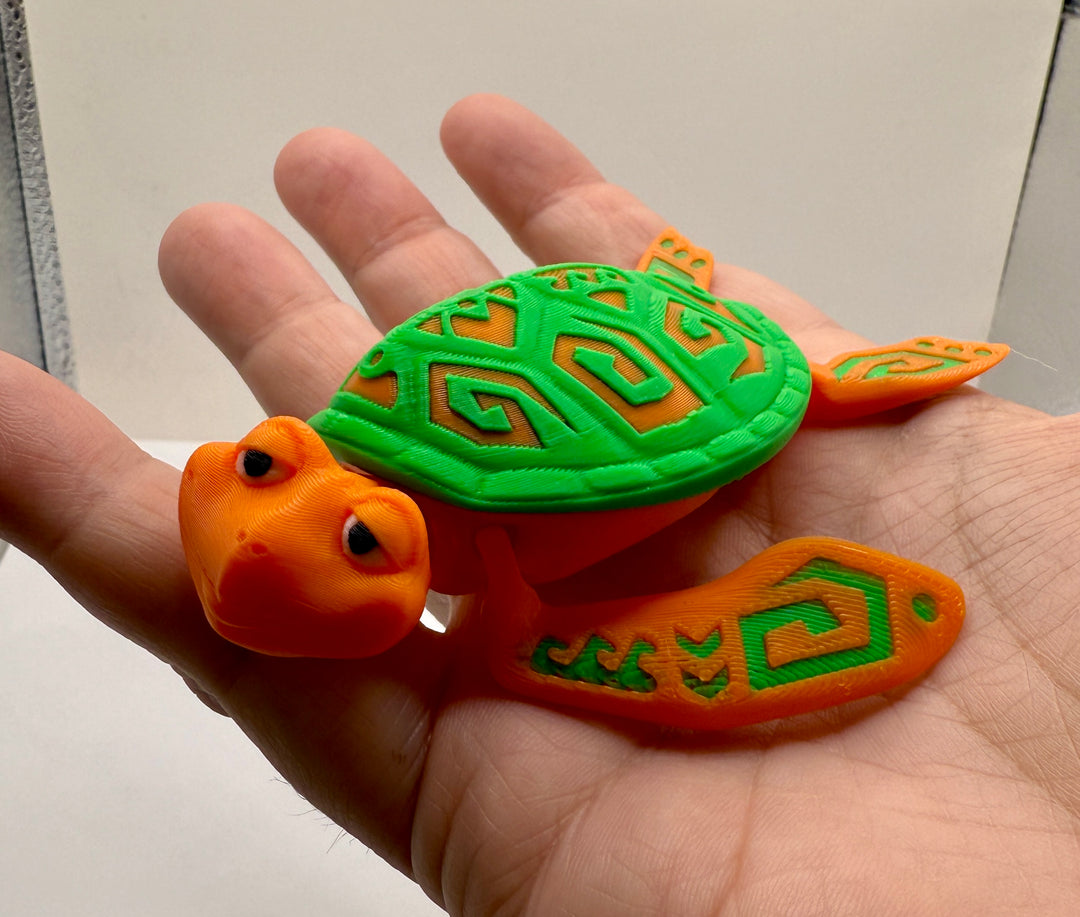 Tattooed Turtle 3d Printed Articulated Figure