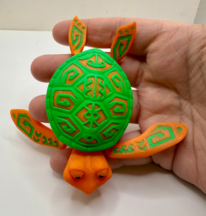 Tattooed Turtle 3d Printed Articulated Figure