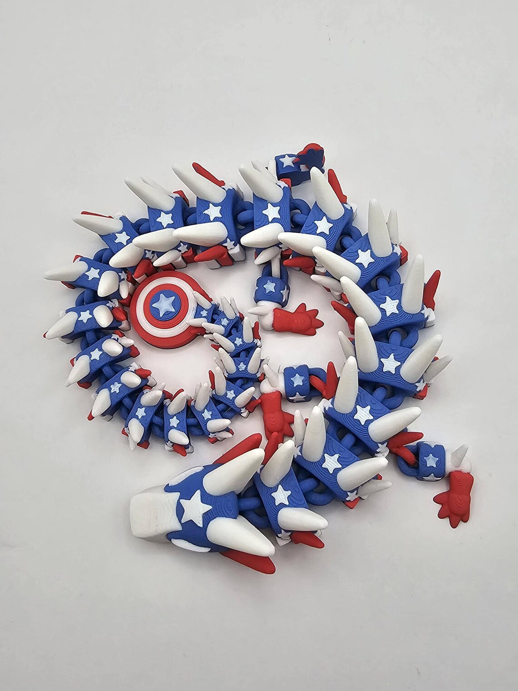 Patriotic Protector Dragon America 3d Printed