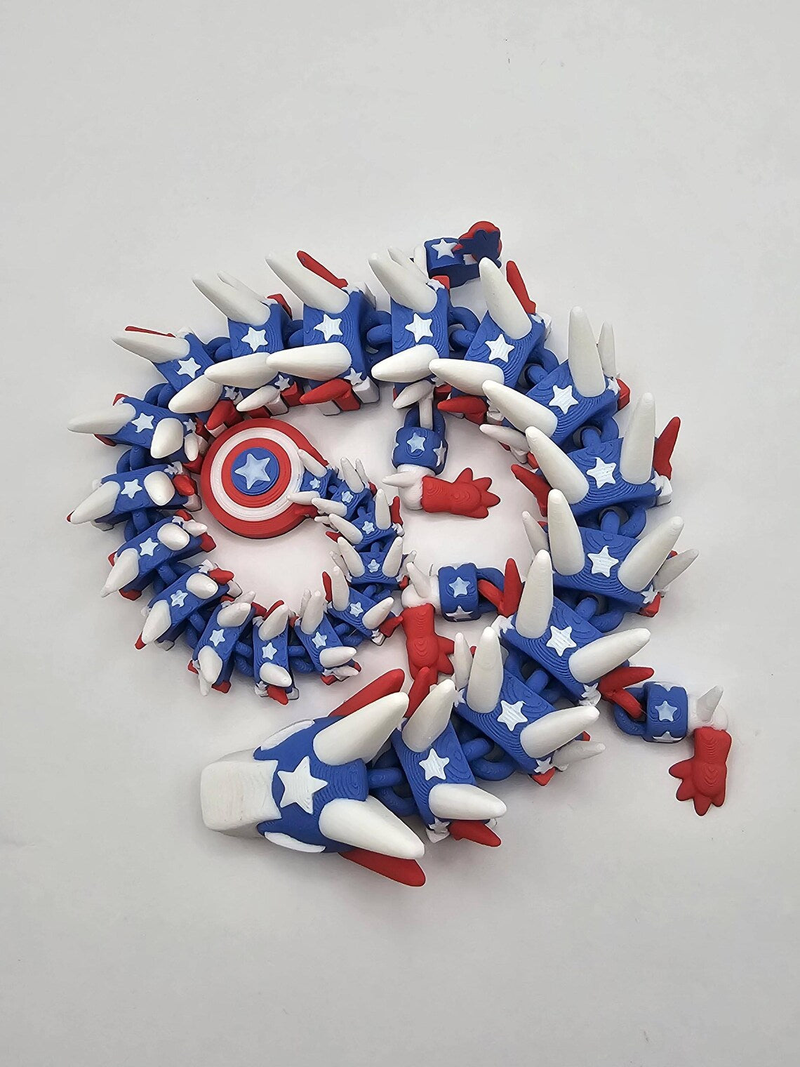 Patriotic Protector Dragon America 3d Printed